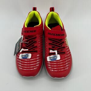 Red Sketchers Shoes Sneakers Kids Boys SIze US 2 No Lacing Slip On